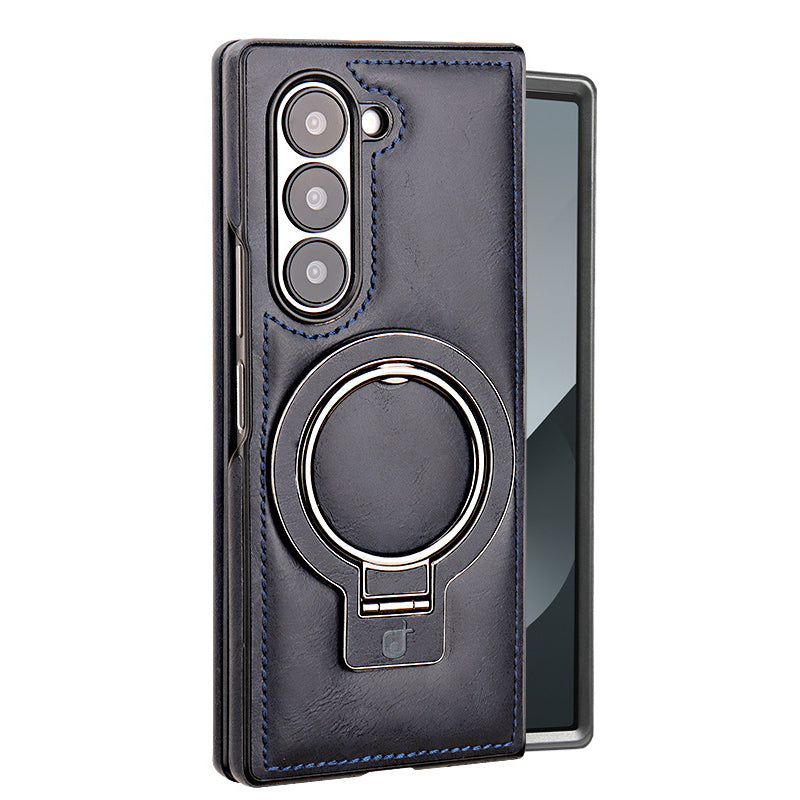 Luxury Business Style PU Leather Magnetic Protective Case with Stand for Samsung Z Flip and Z Fold