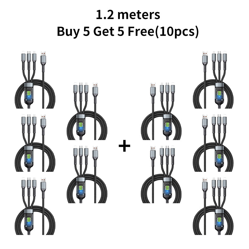 Transparent Luminous 3-in-1 Super Fast Charging Cable