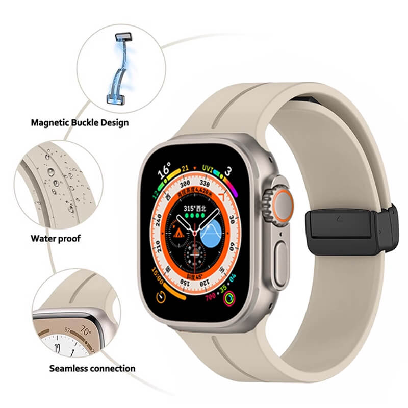 Magnetic folding buckle strap