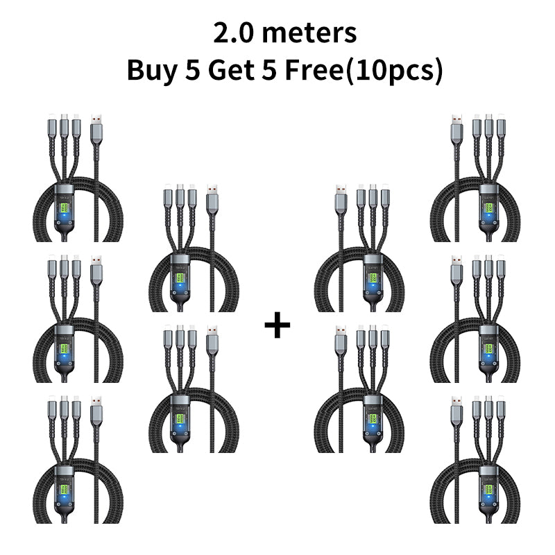 Transparent Luminous 3-in-1 Super Fast Charging Cable