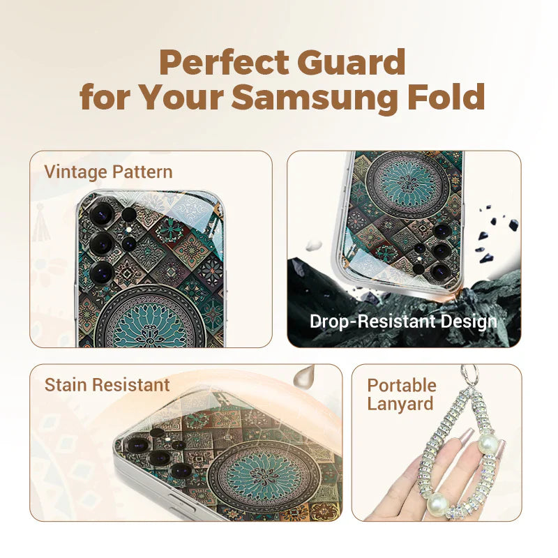 Farbenfrohe blaue Totem-Hülle mit Lotusblüte für die Samsung S-Serie – Erhalten Sie KOSTENLOS ein exquisites Diamantarmband!🔥