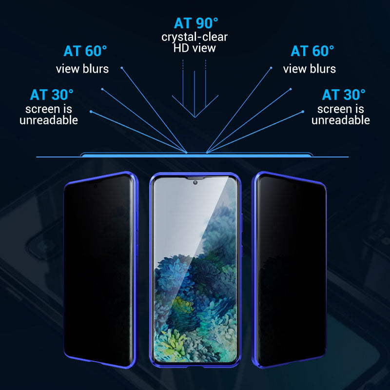 🔥58% OFF🔥Anti-peeping Magnetic Tempered Glass Double-sided Phone Case For Samsung S21-25 Series