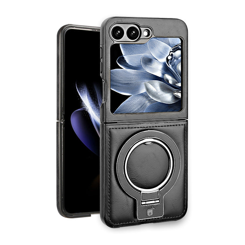 Luxury Business Style PU Leather Magnetic Protective Case with Stand for Samsung Z Flip and Fold