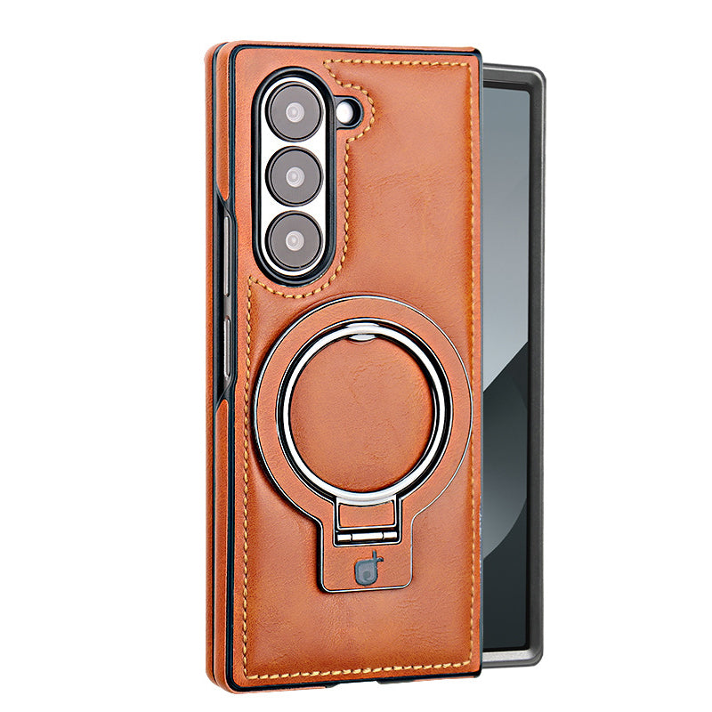 Luxury Business Style PU Leather Magnetic Protective Case with Stand for Samsung Z Flip and Z Fold