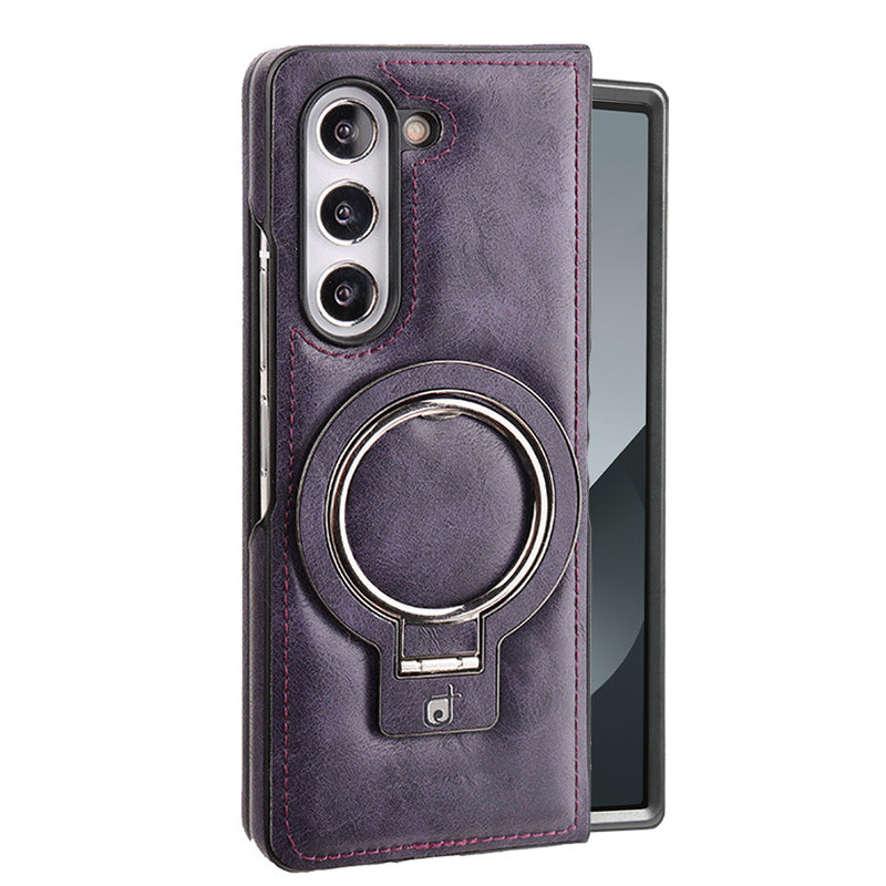 Luxury Business Style PU Leather Magnetic Protective Case with Stand for Samsung Z Flip and Z Fold