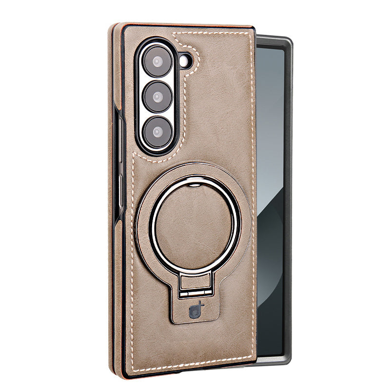 Luxury Business Style PU Leather Magnetic Protective Case with Stand for Samsung Z Flip and Z Fold