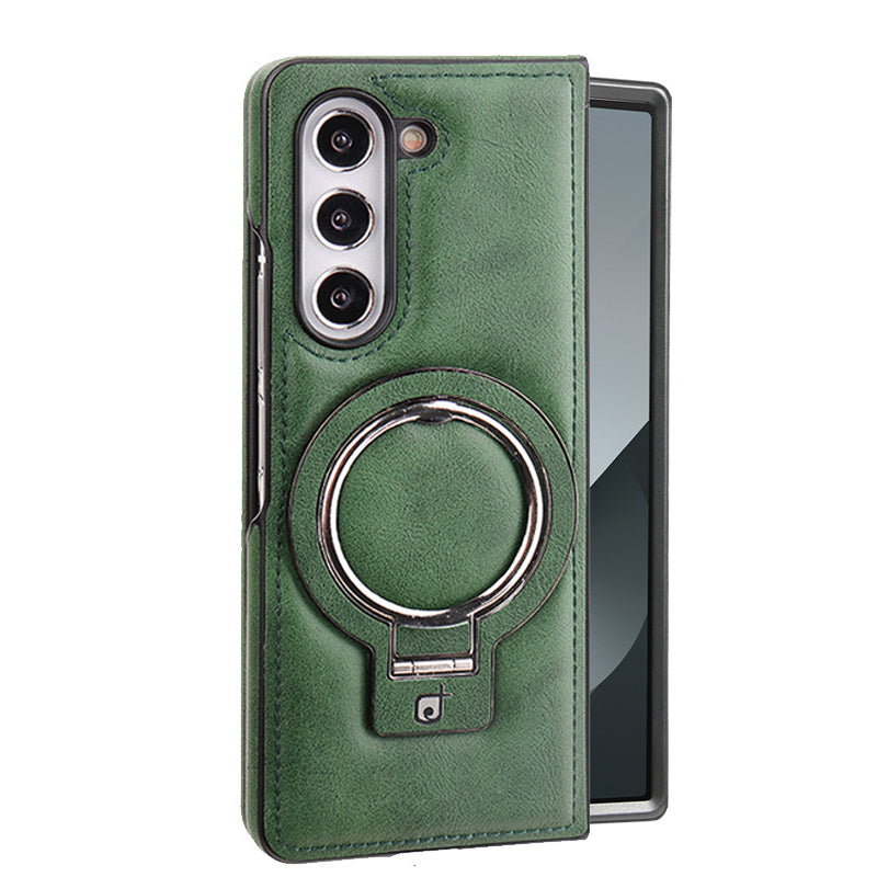 Luxury Business Style PU Leather Magnetic Protective Case with Stand for Samsung Z Flip and Z Fold