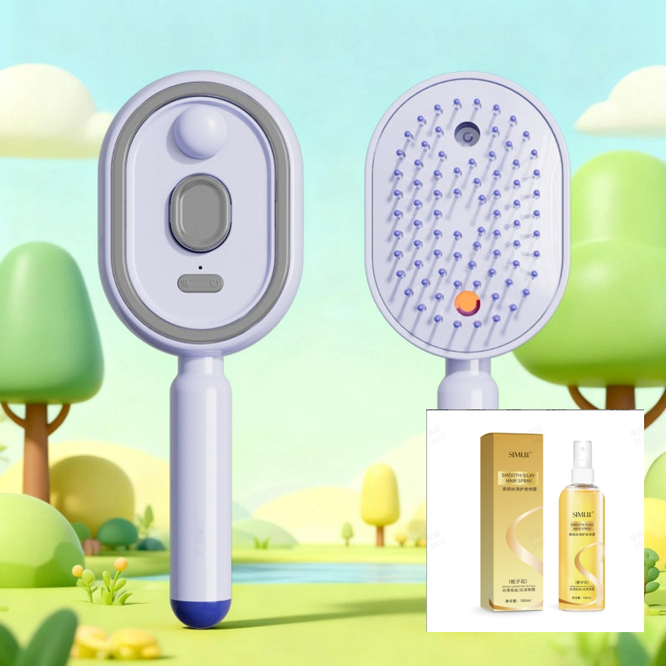 💆♀️ 50% OFF NOW! 💧 Electric Spray & Massage Hair Brush – Soothing Scalp Massage, Fine Mist Spraying & Smooth Hair Care – Detangle, Nourish, Relax ✨