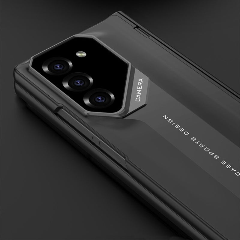 Samsung Galaxy Z Fold Series Magnetic Hinge Folding Phone Cover with 9H Ultra Clear film Protection