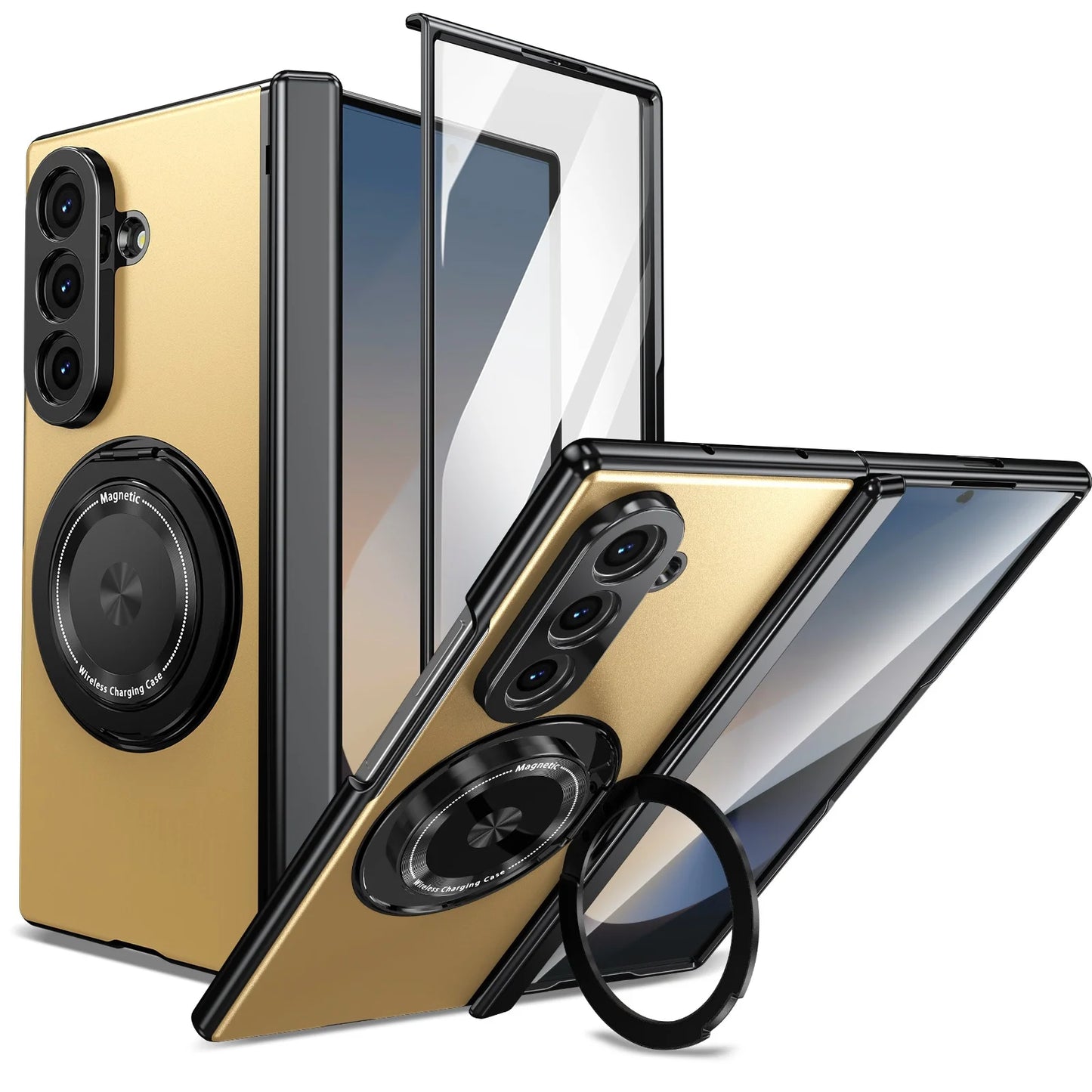 Suitable For Galaxy Z Fold/Flip Magnetic Rotating Bracket Mobile Phone Case