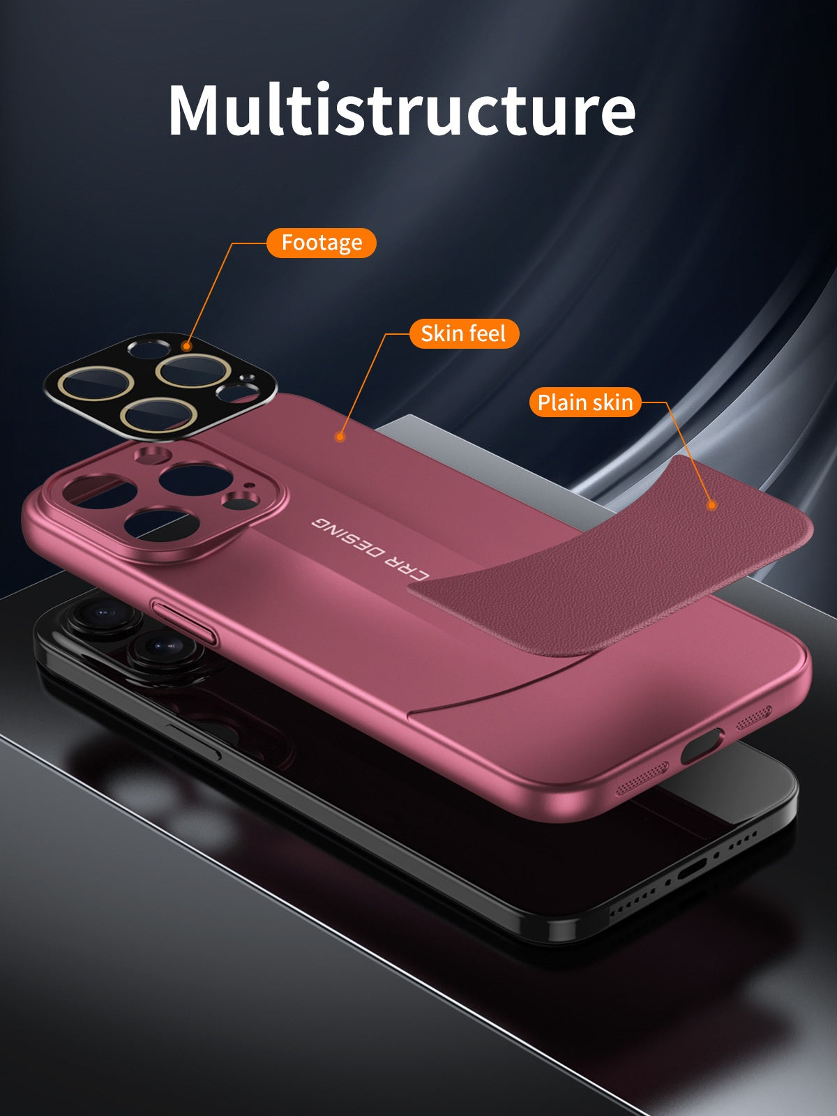 Vegan Leather Patchwork Smooth handfeel Luxury iPhone Case