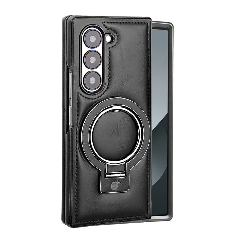 Luxury Business Style PU Leather Magnetic Protective Case with Stand for Samsung Z Flip and Z Fold