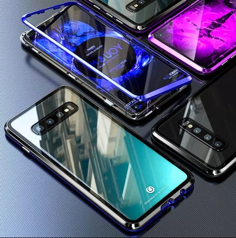 Anti-peeping Magnetic Tempered Glass Double-sided Phone Case For Samsung S21-25 Series