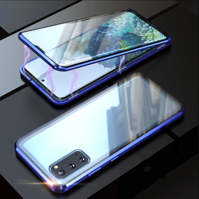 🔥58% OFF🔥Anti-peeping Magnetic Tempered Glass Double-sided Phone Case For Samsung S21-25 Series