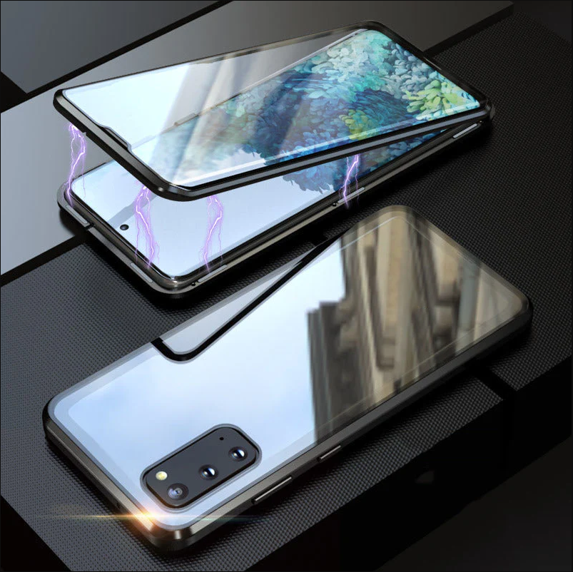 🔥58% OFF🔥Anti-peeping Magnetic Tempered Glass Double-sided Phone Case For Samsung S21-25 Series