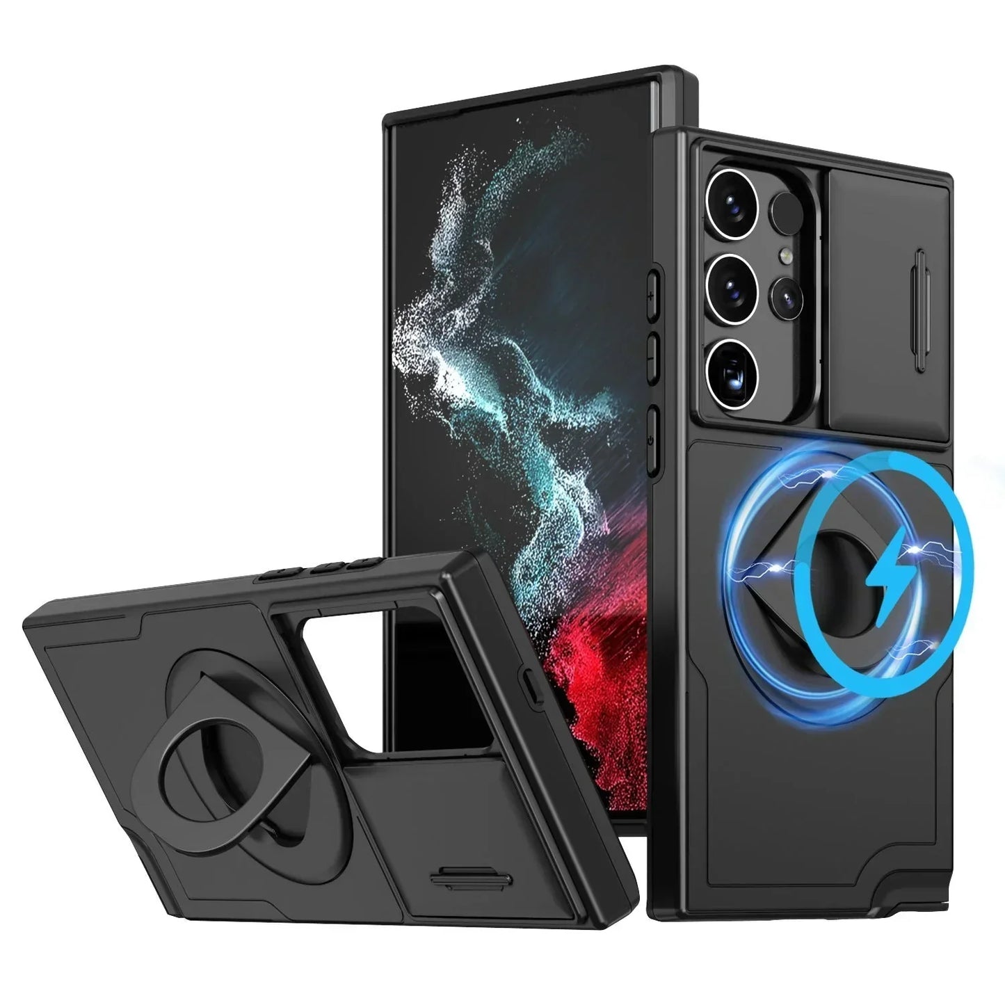 Samsung Military Grade Shockproof Case with Ring Kickstand(Limited Time Offer)
