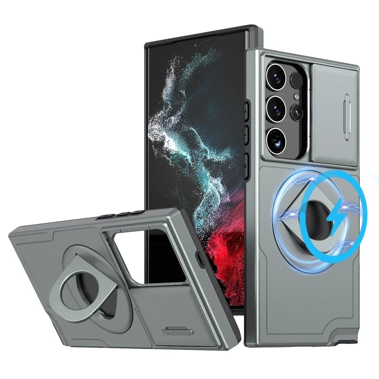 Samsung Military Grade Shockproof Case with Ring Kickstand(Limited Time Offer)