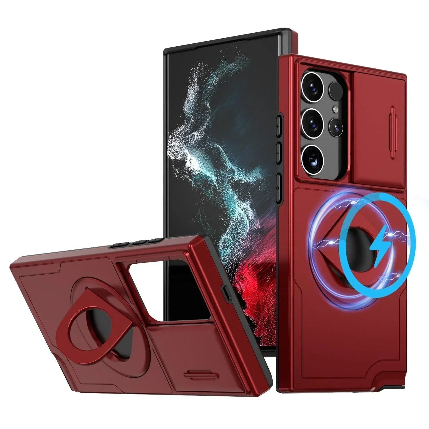 Samsung Military Grade Shockproof Case with Ring Kickstand(Limited Time Offer)