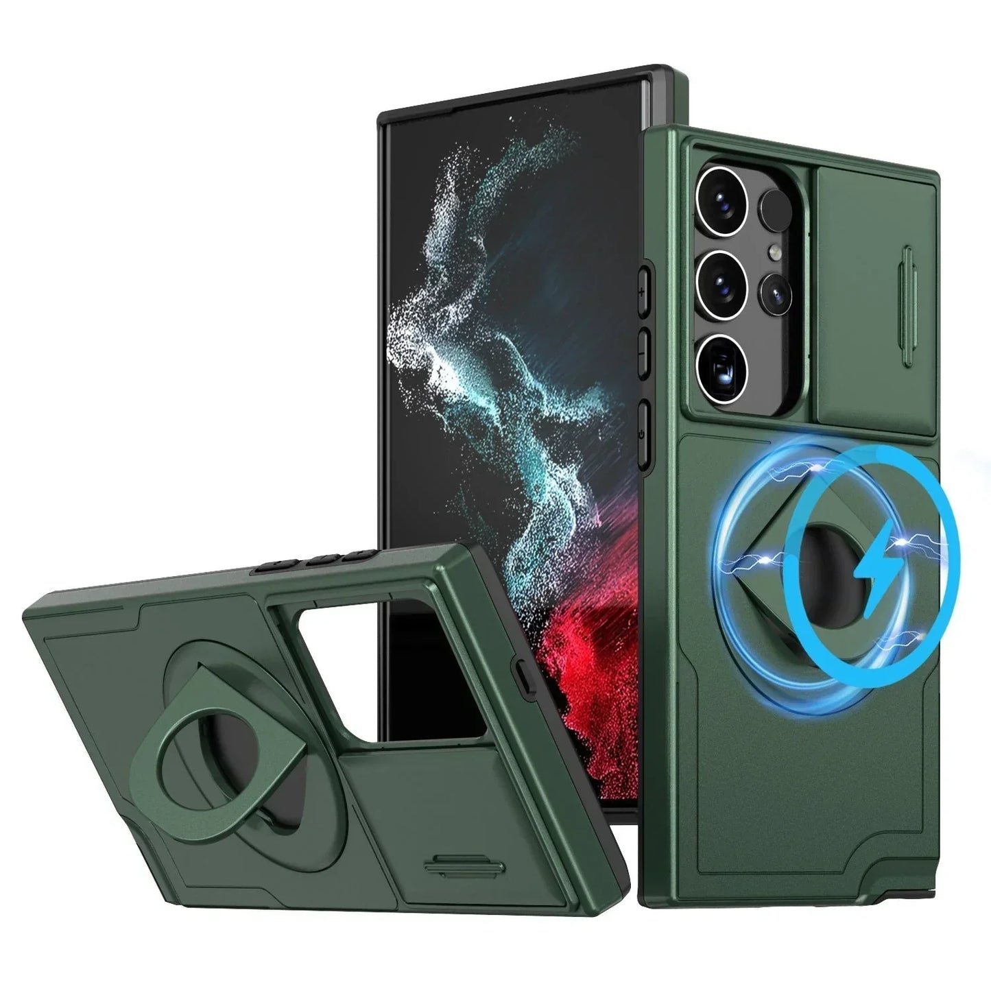 Samsung Military Grade Shockproof Case with Ring Kickstand(Limited Time Offer)