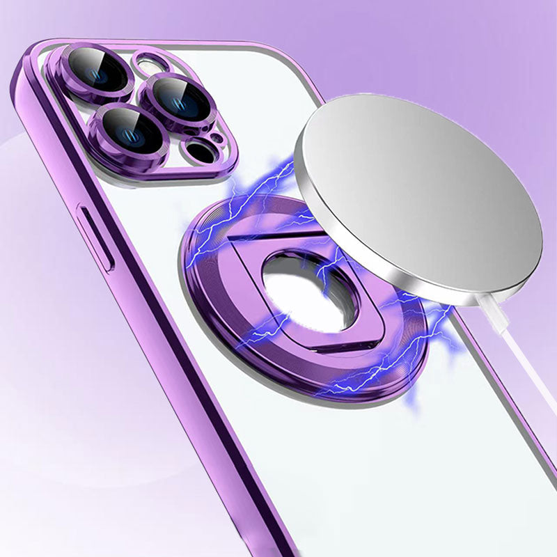 Magnetic Shockproof Phone Case with Rotatable Stand