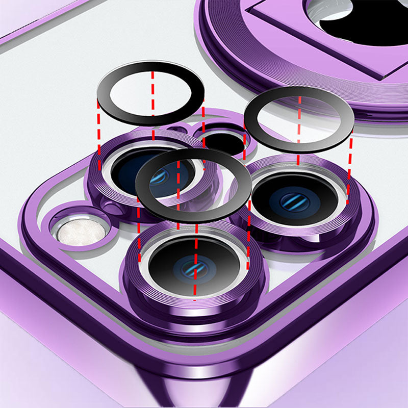Magnetic Shockproof Phone Case with Rotatable Stand