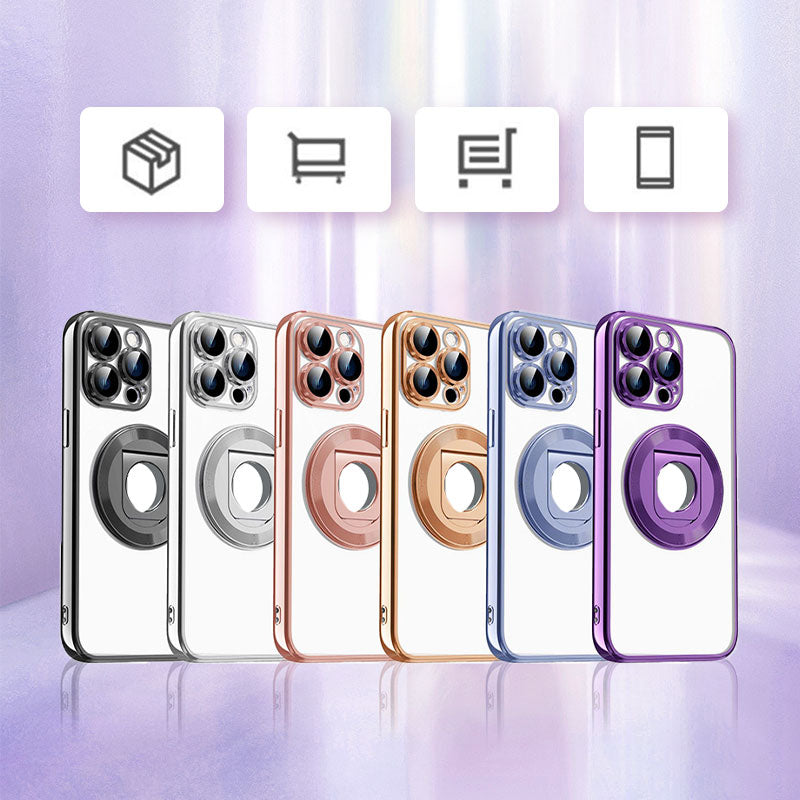 Magnetic Shockproof Phone Case with Rotatable Stand