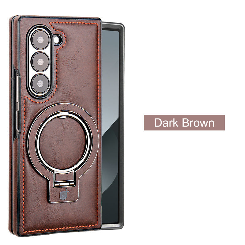 Luxury PU Leather Magnetic Case with Stand for Samsung Z Fold 3/4/5/6