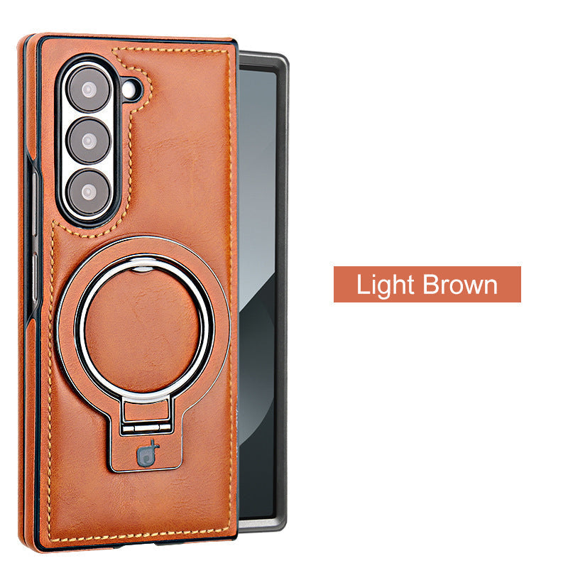 Luxury PU Leather Magnetic Case with Stand for Samsung Z Fold 3/4/5/6