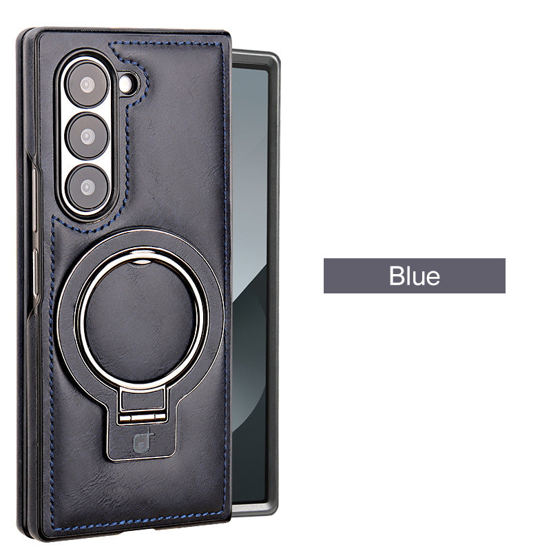 Luxury PU Leather Magnetic Case with Stand for Samsung Z Fold 3/4/5/6