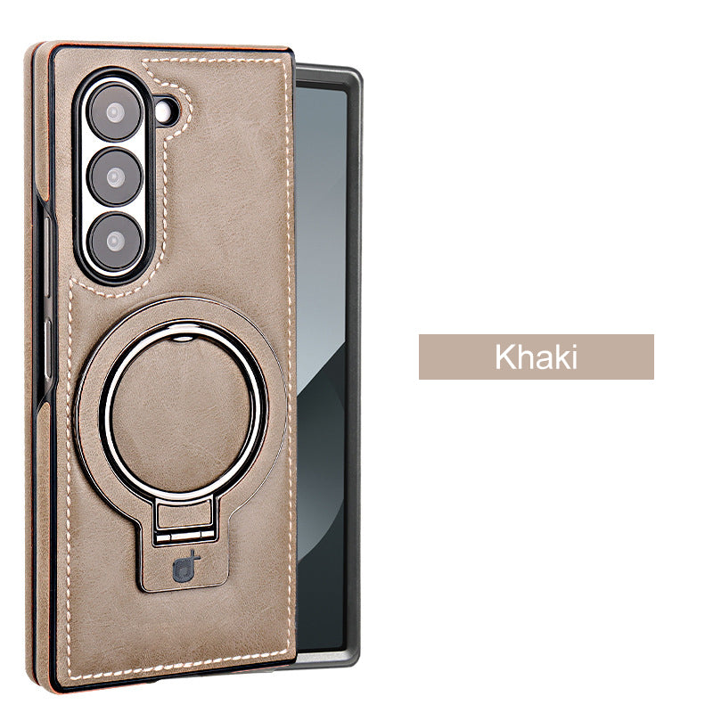 Luxury PU Leather Magnetic Case with Stand for Samsung Z Fold 3/4/5/6