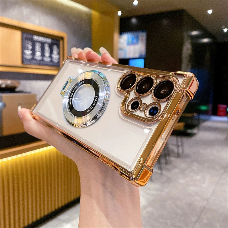 Anti-fall Phone Case with Invisible Ring Stand for Samsung(Series S22-25)