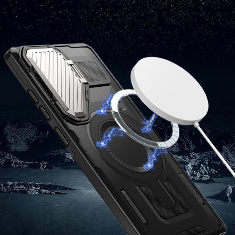 Rugged Shield Series Phone Case with Kickstand for Samsung S23-25 Series