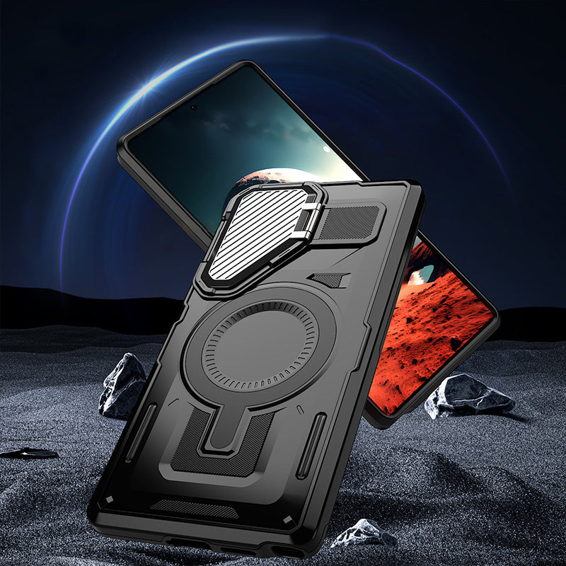 Rugged Shield Series Phone Case with Kickstand for Samsung S23-25 Series
