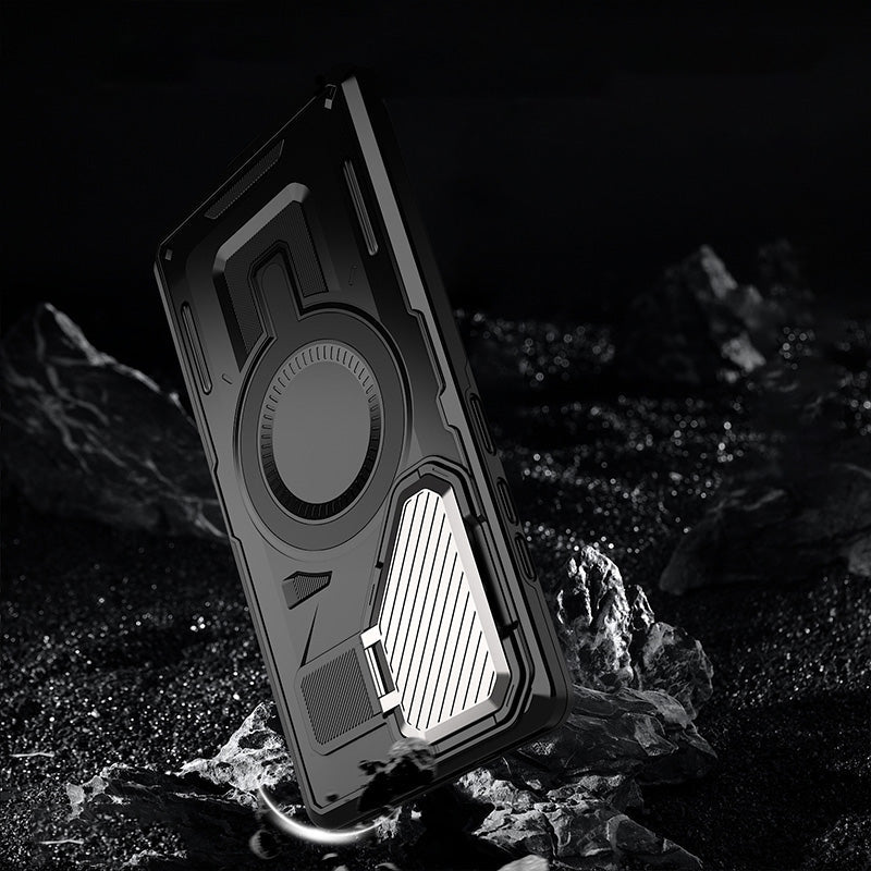 Rugged Shield Series Phone Case with Kickstand for Samsung S23-25 Series