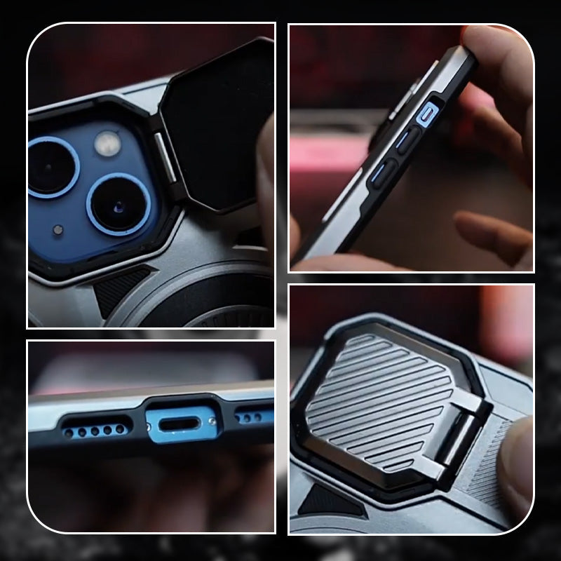 Rugged Shield Series Phone Case with Kickstand for Samsung S23-25 Series