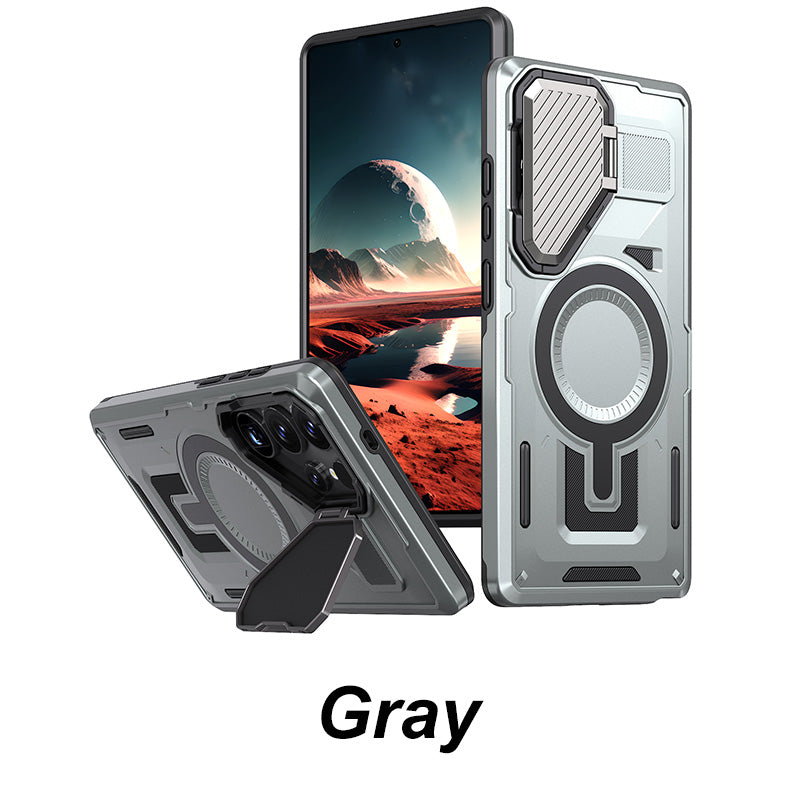 Rugged Shield Series Phone Case with Kickstand for Samsung S23-25 Series