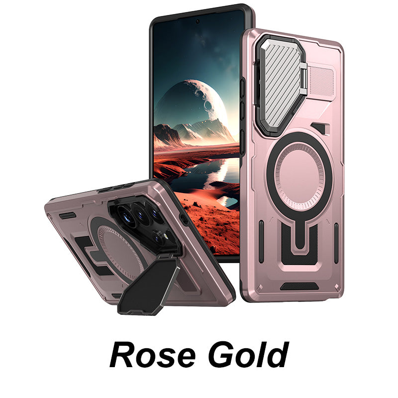 Rugged Shield Series Phone Case with Kickstand for Samsung S23-25 Series