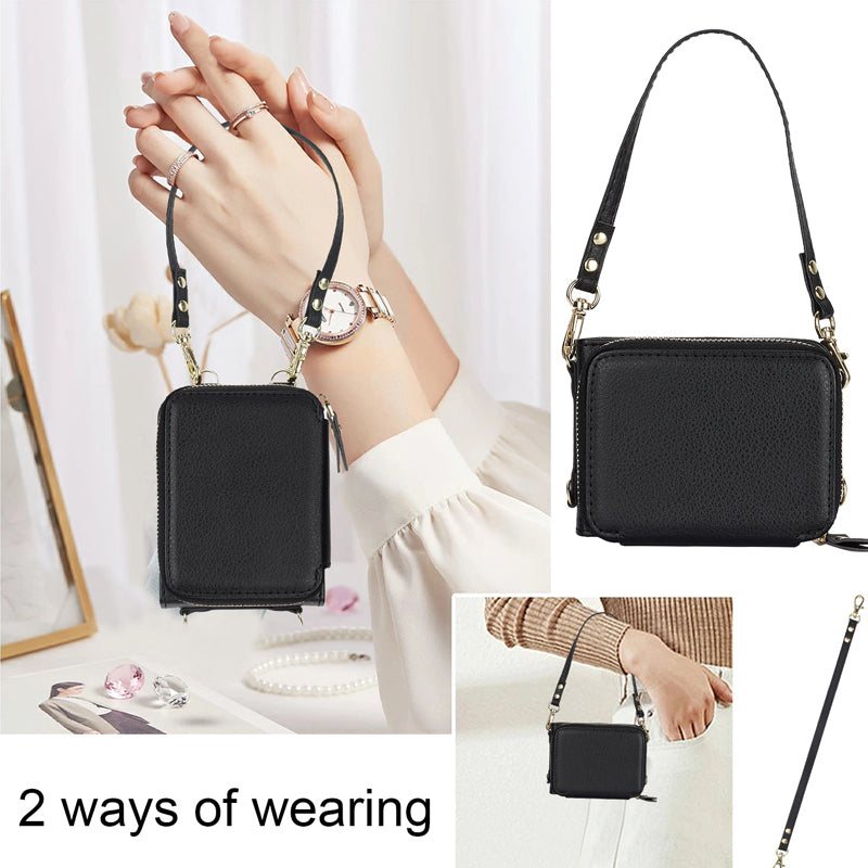 Leather case with card holder and zip for Samsung Galaxy Z Flip3/4/5/6