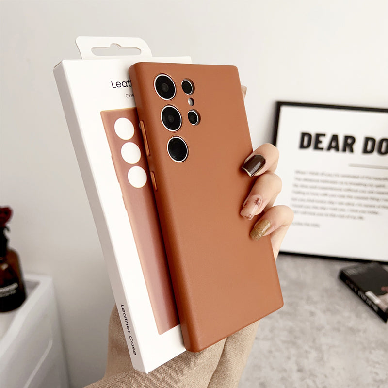 Shockproof Faux Leather Phone Case For Samsung S22-24 Series