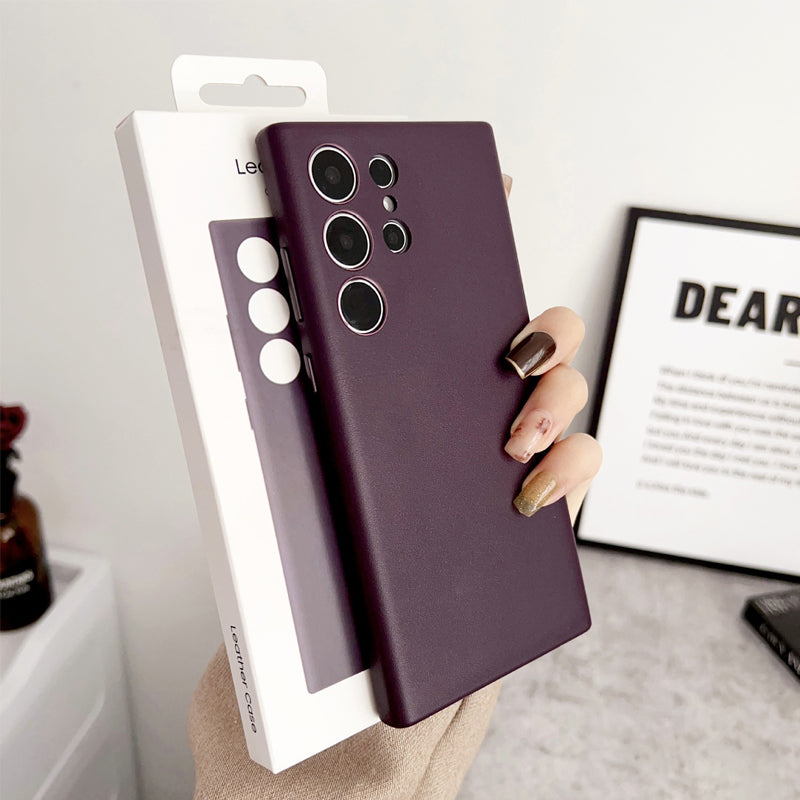 Shockproof Faux Leather Phone Case For Samsung S22-24 Series