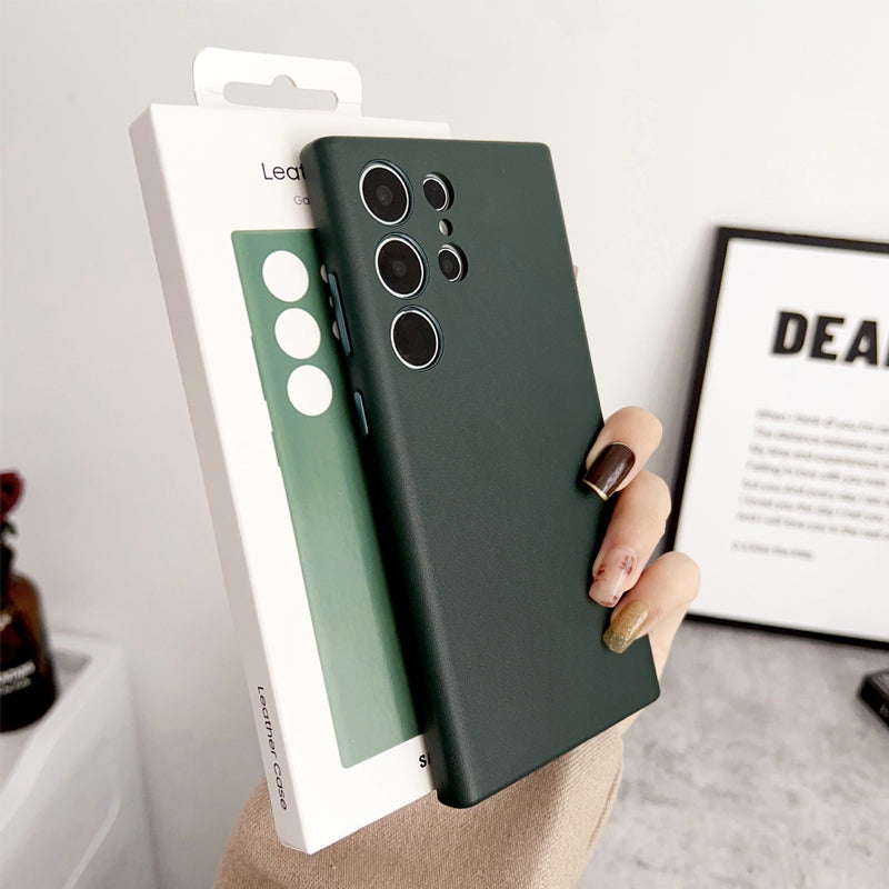 Shockproof Faux Leather Phone Case For Samsung S22-24 Series