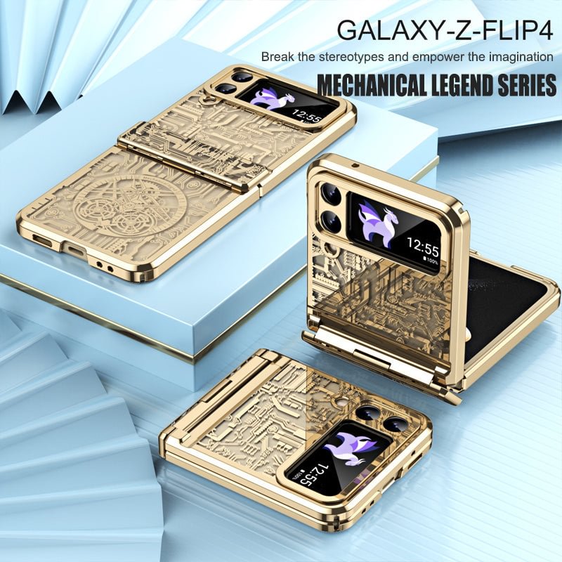 Electroplating Mobile Phone Shell Hinge Anti-Fall Protective Cover For Samsung Z Flip