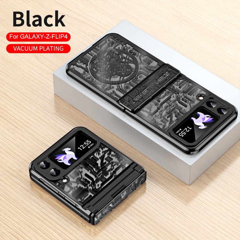 Electroplating Mobile Phone Shell Hinge Anti-Fall Protective Cover For Samsung Z Flip