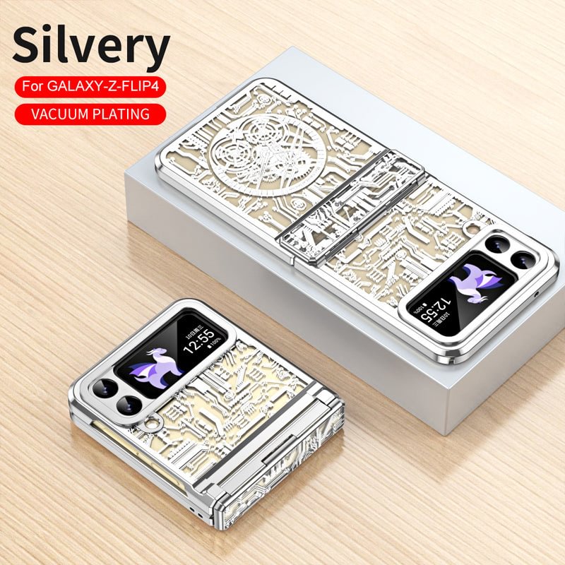 Electroplating Mobile Phone Shell Hinge Anti-Fall Protective Cover For Samsung Z Flip