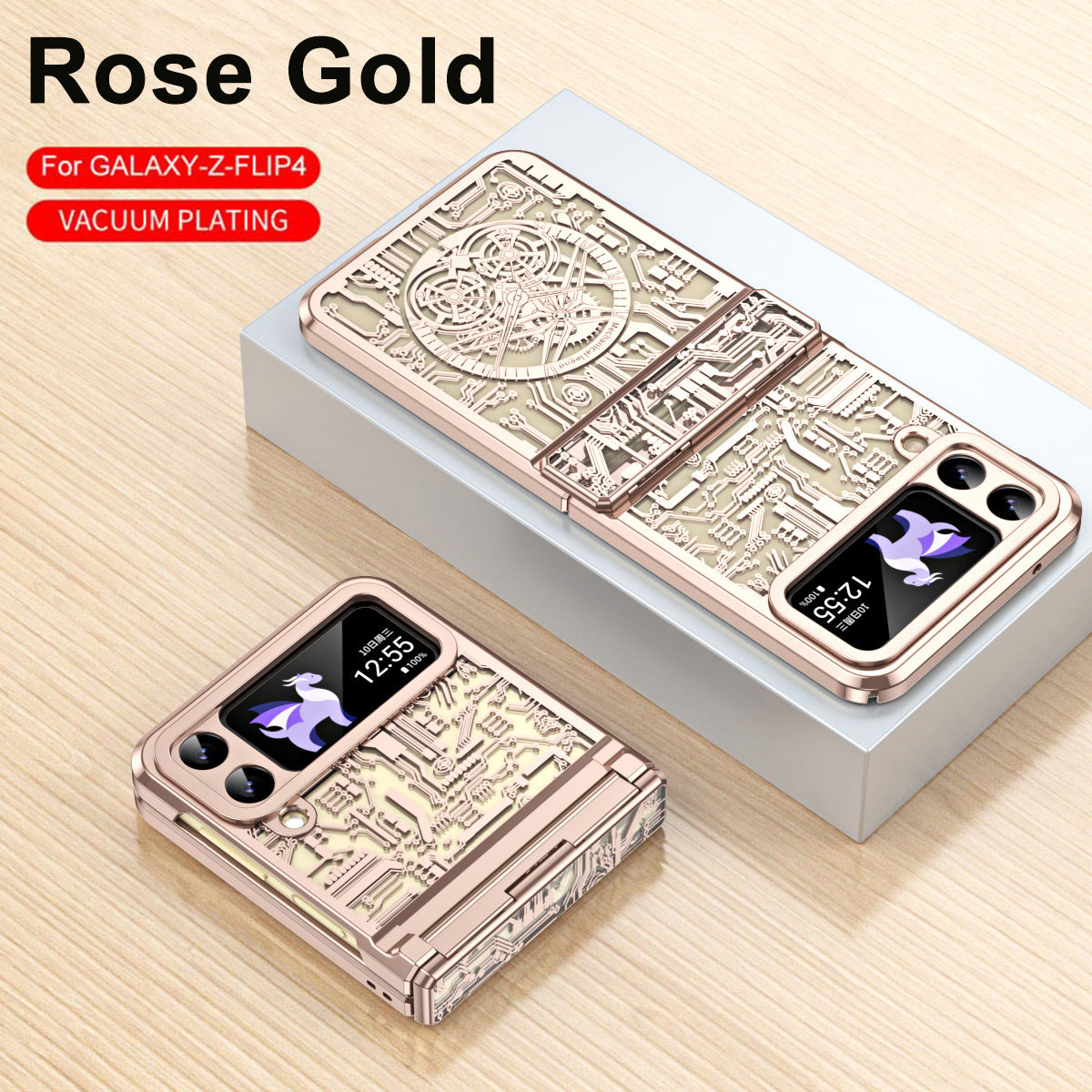 Electroplating Mobile Phone Shell Hinge Anti-Fall Protective Cover For Samsung Z Flip