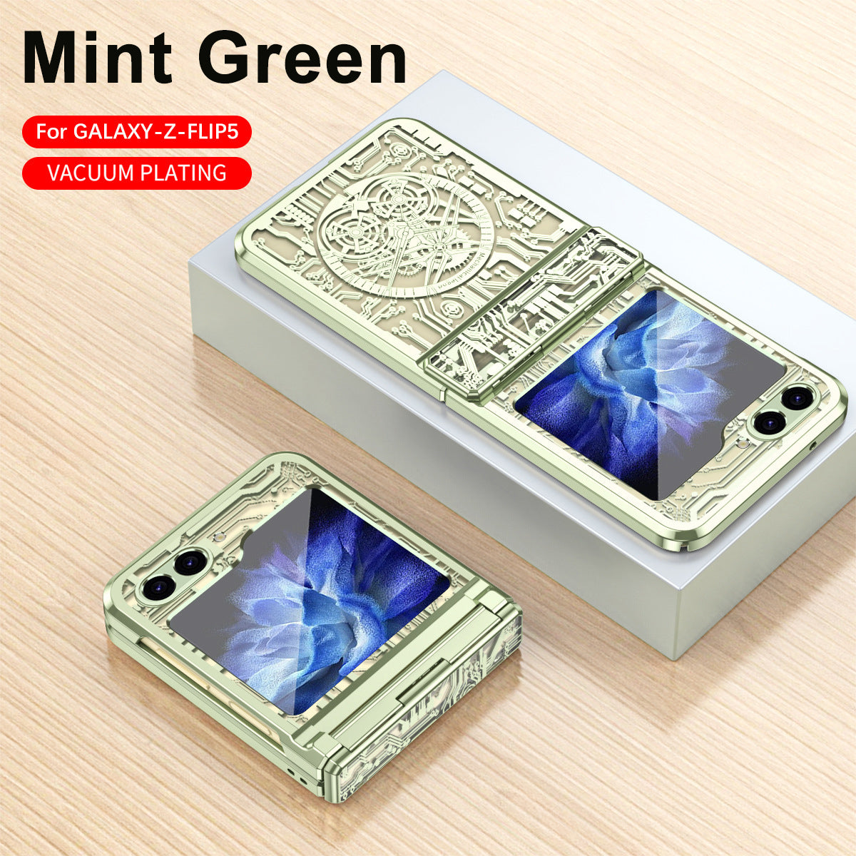 Electroplating Mobile Phone Shell Hinge Anti-Fall Protective Cover For Samsung Z Flip