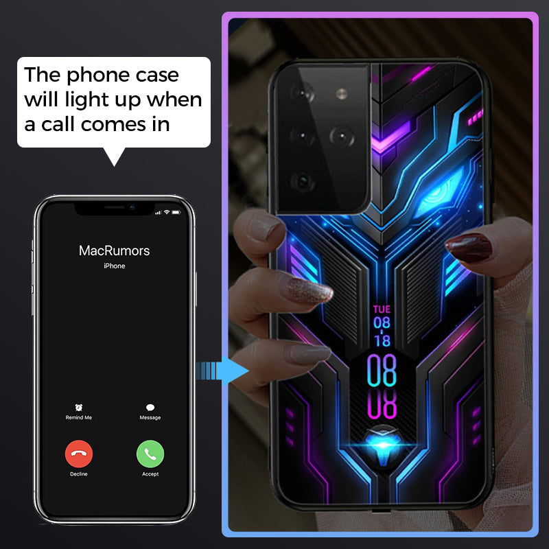 Cyberpunk Voice-Control Flash Phone Case for Samsung S24-21 Series