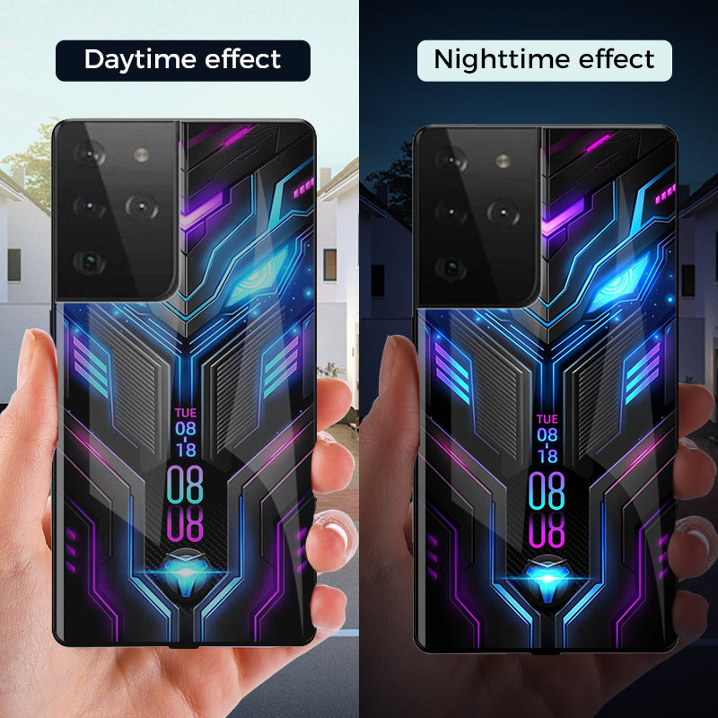 Cyberpunk Voice-Control Flash Phone Case for Samsung S24-21 Series