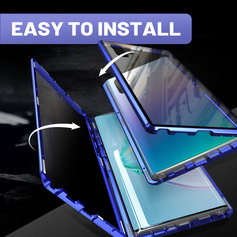 Anti-peeping Magnetic Tempered Glass Double-sided Phone Case For Samsung