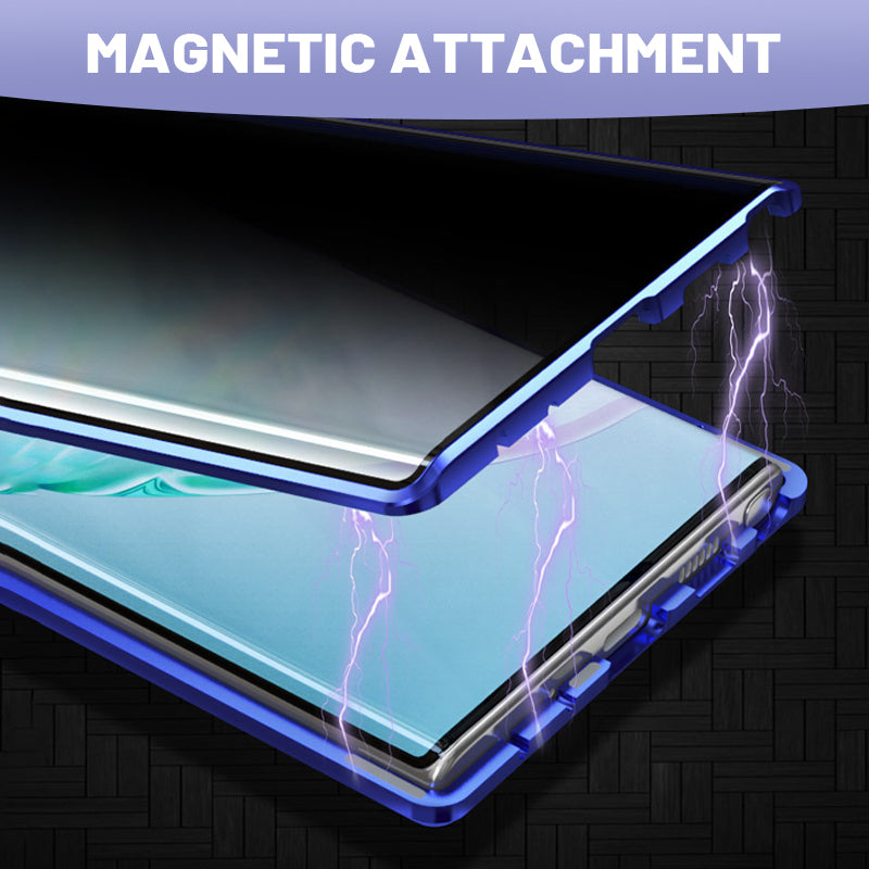 Anti-peeping Magnetic Tempered Glass Double-sided Phone Case For Samsung